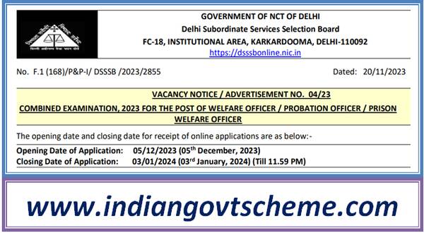 dsssb_released_welfare_officer__probation_officer__prison_welfare_officer_recruitment_2023