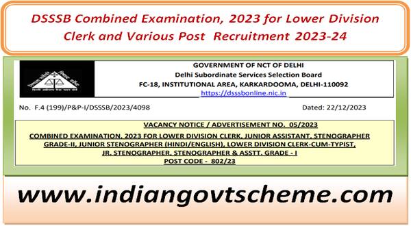 dsssb_combined_examination_2023_for_lower_division_clerk_and_various_post _recruitment_2023-24