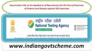 Examination City to the Applicants of Recruitment for the Post of Examiner of Patents and Designs against 553 vacancies 2 examination_city_to_the_applicants_of_recruitment_for_the_post_of_examiner_of_patents_and_designs_against_553_vacancies