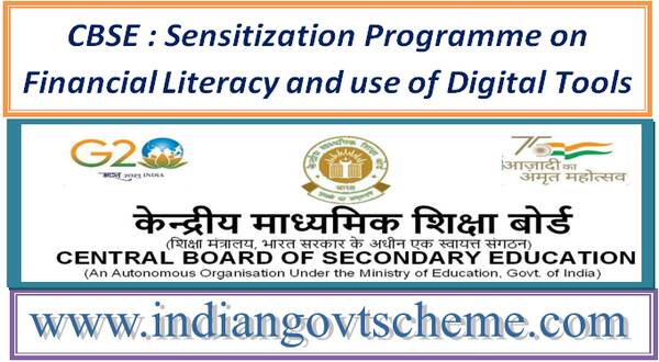 CBSE : Sensitization Programme on Financial Literacy and use of Digital Tools