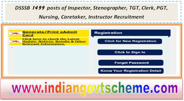 dsssb_1499_posts_of_inspector_stenographer_tgt_clerk_pgt_nursing_caretaker_instructor_recruitment