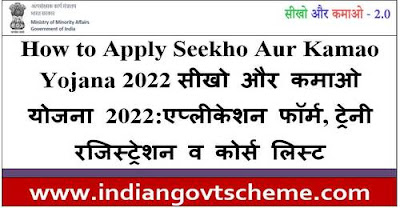 How to Apply Seekho Aur Kamao Yojana
