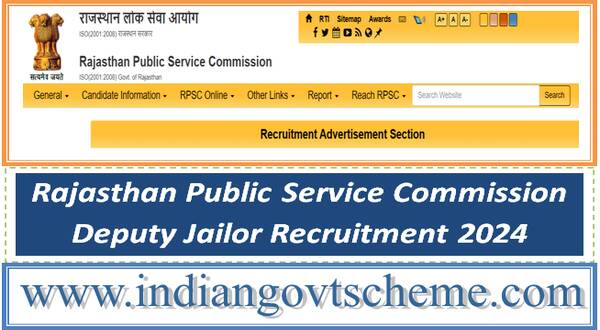 Rajasthan Public Service Commission Deputy Jailor Recruitment 2024
