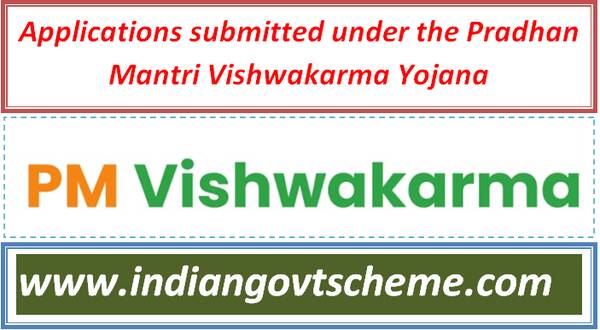 Applications submitted under the Pradhan Mantri Vishwakarma Yojana