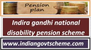 Indira gandhi national disability pension scheme 2 indira_gandhi_national_disability_pension_scheme