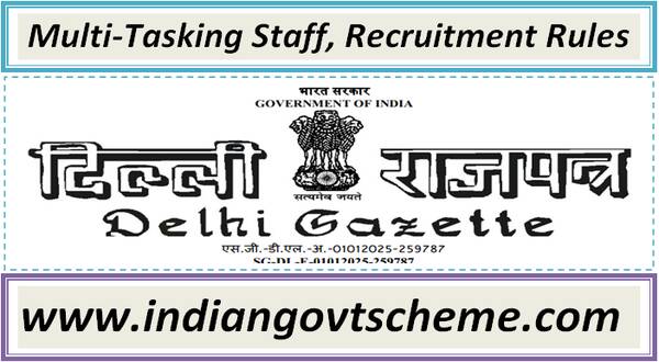 Multi-Tasking Staff, Recruitment Rules, 2024 in Transport Department, Govt. of National Capital Territory of Delhi