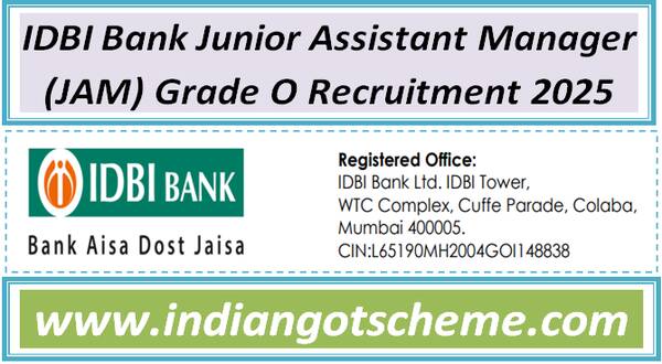 idbi_bank_junior_assistant_manager_jam_grade_o_recruitment_2025