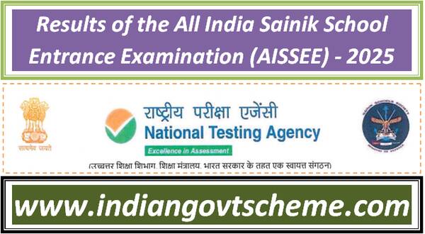 Results of the All India Sainik School Entrance Examination (AISSEE) – 2025
