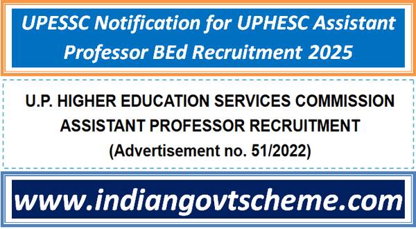 upessc_notification_for_uphesc_assistant_professor_bed_recruitment_2025