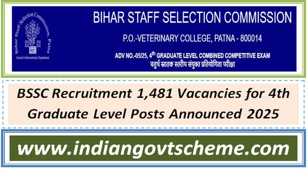 BSSC Recruitment 1,481 Vacancies for 4th Graduate Level Posts Announced 2025 19 bssc_recruitment_1481_vacancies_for_4th_graduate_level_posts_announced_2025