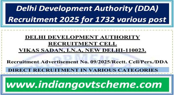 Delhi Development Authority (DDA) Recruitment 2025 for 1732 various post 25 delhi_development_authority_dda_recruitment_2025_for_1732_various_post