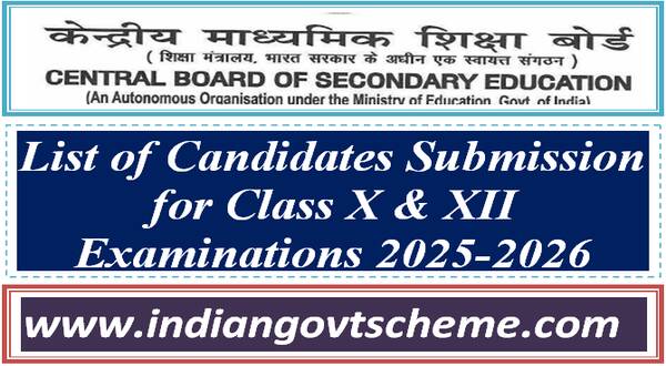 CBSE : List of Candidates Submission for Class X & XII Examinations 2025-2026 26 list_of_candidates_submission_for_class_x_&_xii_examinations_2025-2026