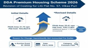 dda_premium_housing_scheme_2026_revision_of_costing_for_lig_flat_no_57_in_vikas_puri