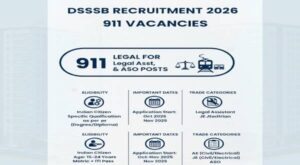 DSSSB Recruitment 2026, 911 Vacancies for Legal Asst, AE, JE & ASO Posts 2 dsssb_recruitment_2026_911_vacancies_for_legal_asst_ae_je_&_aso_posts