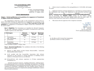 Pay Commission: Partial Modification in Guidelines for Engagement of Consultants in the 8th CPC 2 Partial modification in the guidelines for engagement of Consultants in Eighth Central Pay Commission