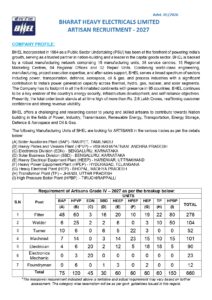 BHEL Artisan Recruitment 2026 - Apply Online for 660 Posts 2 BHEL Artisan Recruitment 2026 - Apply Online for 660 Posts