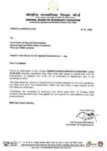 CBSE, Date Sheet for the Special Examinations 2 https://drive.google.com/file/d/1NJXbp0xo5pqhnLimiogdJ3nY6N1QjRVH/view?usp=sharing