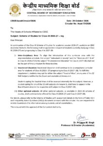 Scheme of Studies for Class 9 (2026-27) – Subjects & Curriculum Details